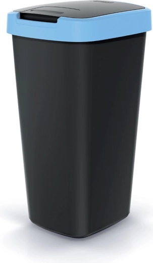 Compacta Q Flap 25 l szemetes, fekete világoskék fedéllel