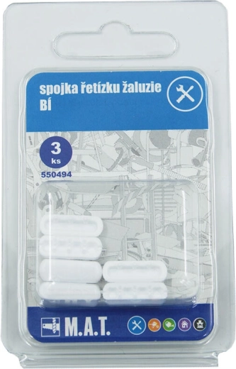 Redőnylánc csatlakozó, fehér (3 db)