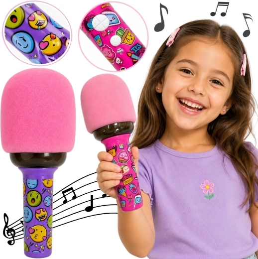 Woopie vezeték nélküli karaoke mikrofon Bluetooth hangszóróval és LED világítással gyerekeknek