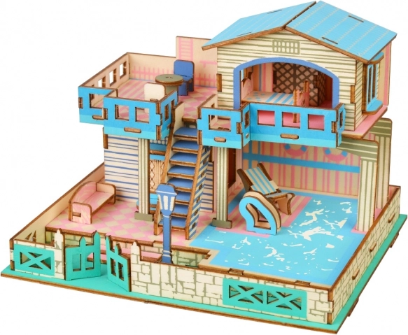 Woodcraft fa 3D puzzle Villa Lembongan szigeten