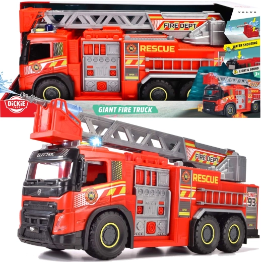 Dickie Toys nagyméretű Volvo SOS tűzoltóautó, 57 cm