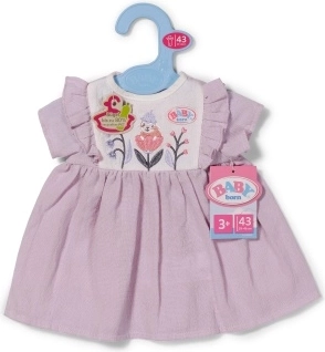 BABY born réti virágos ruhácska 43 cm-es babához