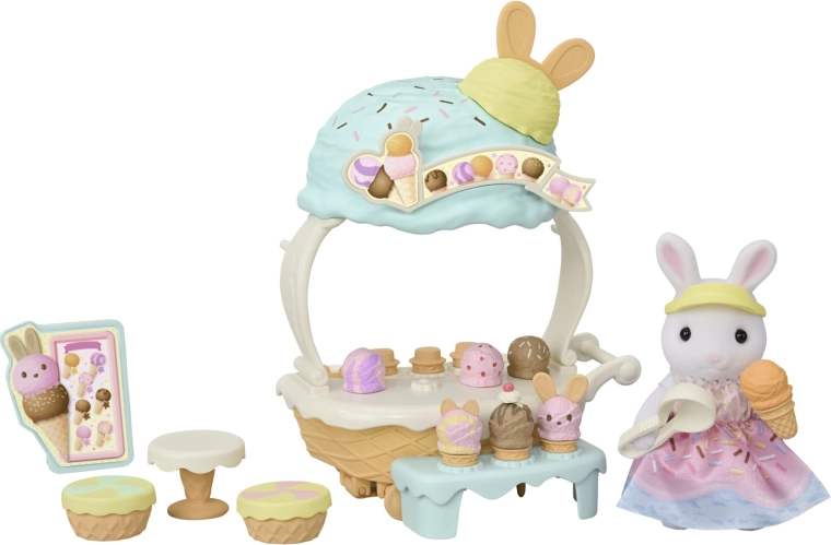 Sylvanian Families fagylaltos stand figurával