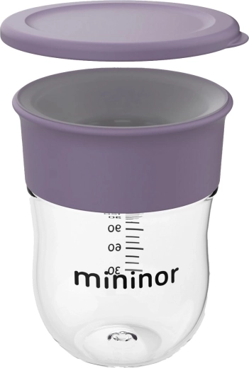 Mininor 360°-os tréningpohár 220 ml Lilac Flower
