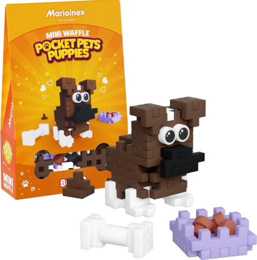 Mini Waffle Pocket Pets építőkészlet – bokszoló kutya