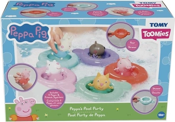 Tomy Peppa Malac fürdőjáték úszó karikákkal és szökőkút-effekttel