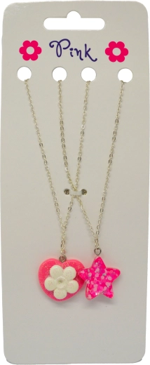 Gyermek nyakláncok szívvel és csillaggal – 2 darabos szett