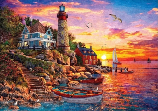 Puzzle gyönyörű naplemente 2000 darab