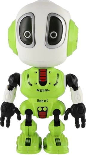 Echo robot zöld 12 cm hanggal és fénnyel, elemmel működik
