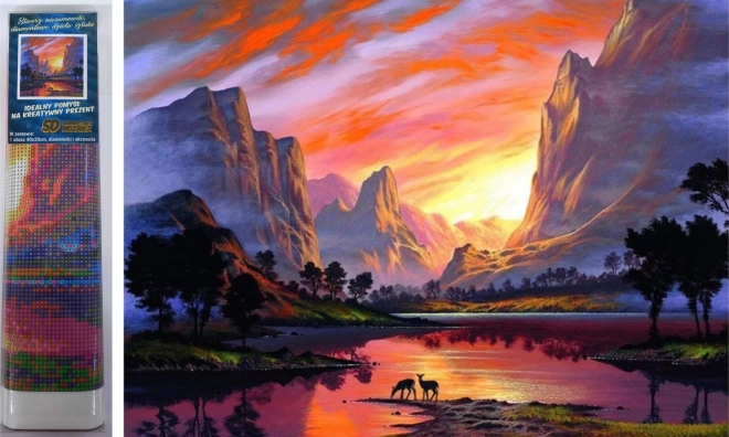 Gyémántfestés hegyi völgy