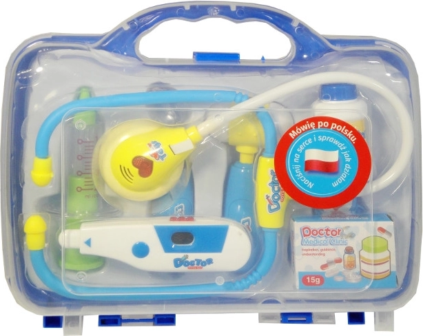 Orvosi készlet lengyel hangmodullal és világító sztetoszkóppal