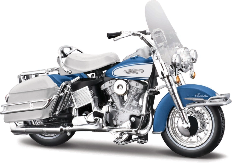 Maisto Harley-Davidson 1966 FLH Electra Glide kék-fehér 1:18