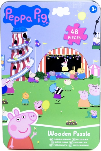 Peppa Pig fa puzzle fémdobozban – 48 darab