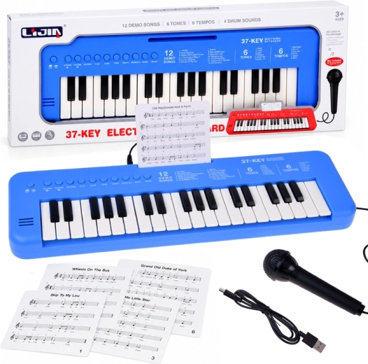 Gyermek elektronikus keyboard 37 billentyűvel és mikrofonnal