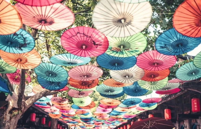 Ravensburger Puzzle Moment Esernyők 200 darab