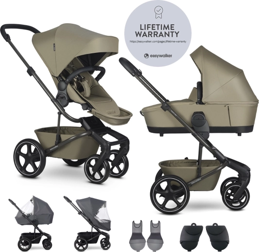 Easywalker Harvey NXT XL szett – 2 az 1-ben kombinált babakocsi, moss green