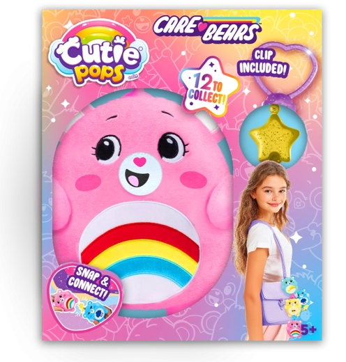 Cutie Pops plüss hátizsákdísz Care Bears (Gondoskodó Macik) - többféle - 1 db