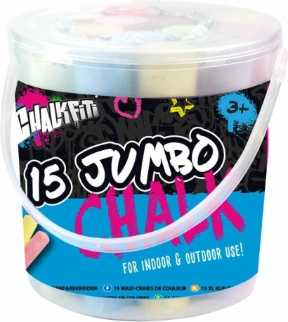 Jumbo kréták v vödörben 15 szín