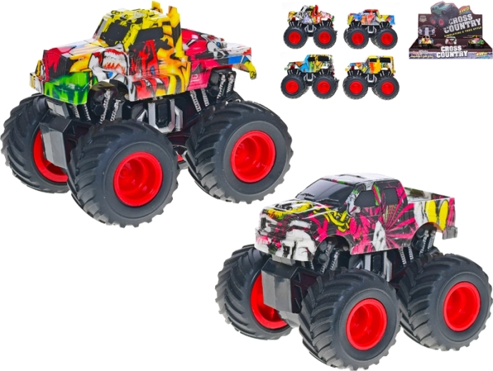Lendkerekes monster truck, 12 cm