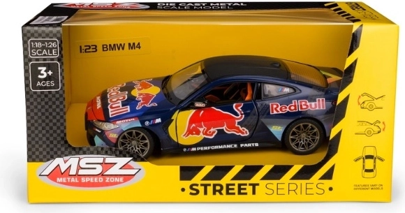 MSZ BMW M4 Red Bull modellautó 1:23 méretarányban