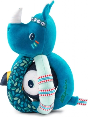 Lilliputiens csörgő orrszarvú Marius és tukán Pablo