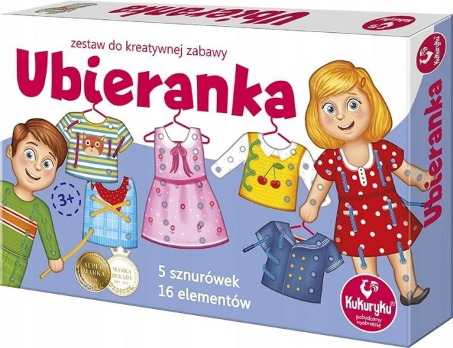 Ubieranka fűzős kreatív készlet gyerekeknek