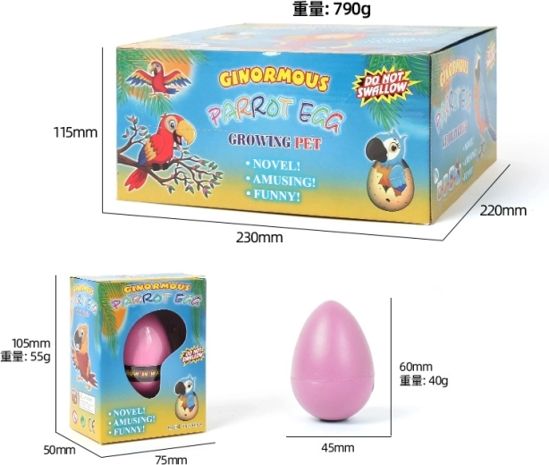 Növekvő tojás – papagáj 6,5 cm