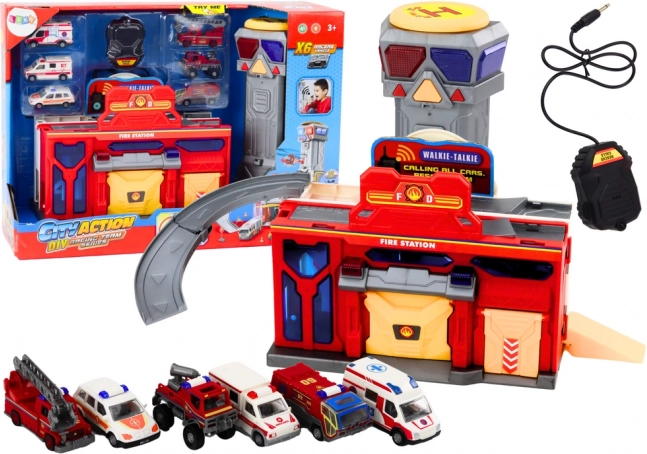 Mentőközpont tűzoltókkal és kórházzal – 6 darabos járműkészlet