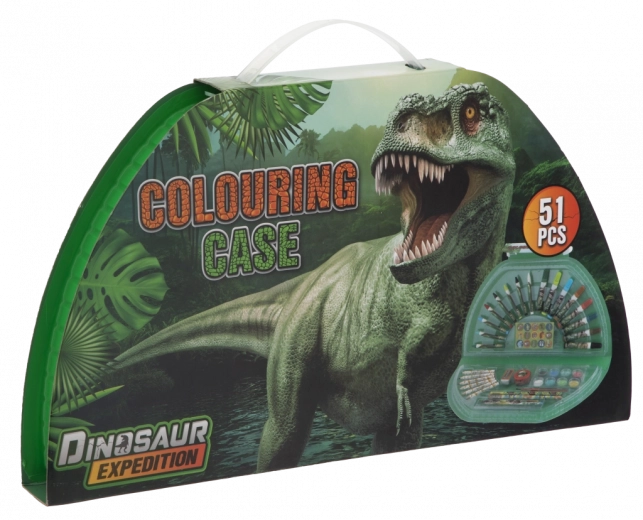 Félkör alakú Dino rajzkészlet – 51 részes