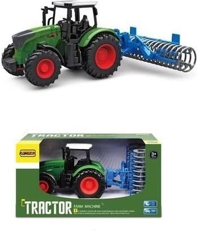 Traktor mezőgazdasági munkagéppel