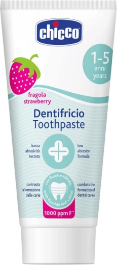 Chicco gyermek fogkrém eper ízzel fluoriddal 50 ml (1–5 év)