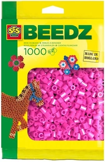 SES Creative vasalható gyöngyök 1000 db neon rózsaszín