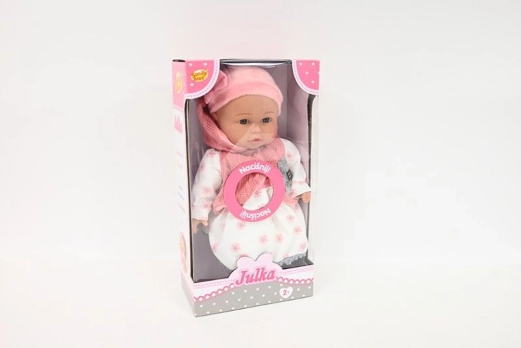 SmilyPlay Julka baba – 32 cm-es, beszélő csecsemőbaba (csehül és angolul)