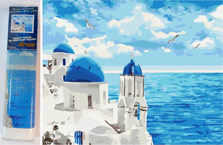 NORIMPEX gyémántfestés – felhők Santorini felett 30 × 40 cm