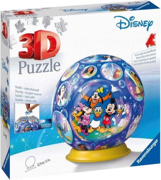 DISNEY 3D gömbpuzzle a RAVENSBURGER-től, 72 darab
