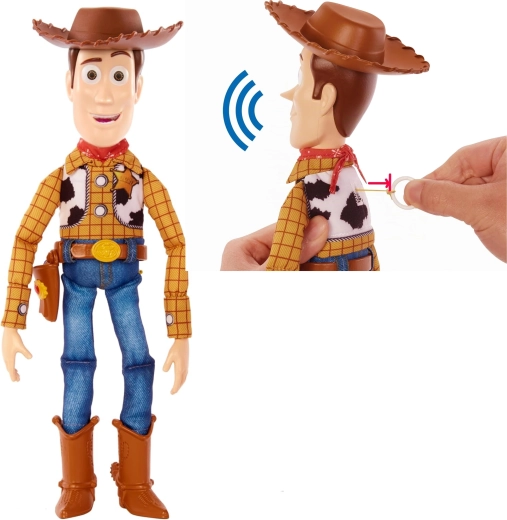 Mattel Disney Toy Story interaktív puha Woody figura 31 cm (angol verzió) - 1 db