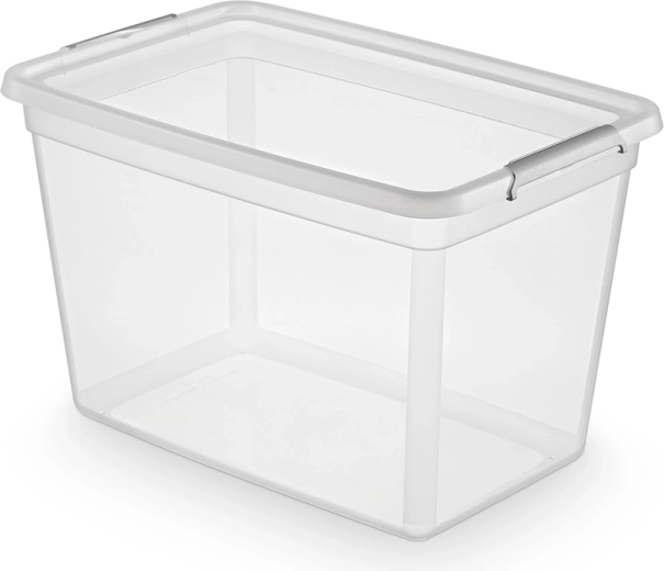 Basestore tárolódoboz fedéllel és csatokkal 60 l (58 × 39 × 35 cm)
