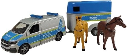 VW T6 rendőrségi kisbusz ló utánfutóval