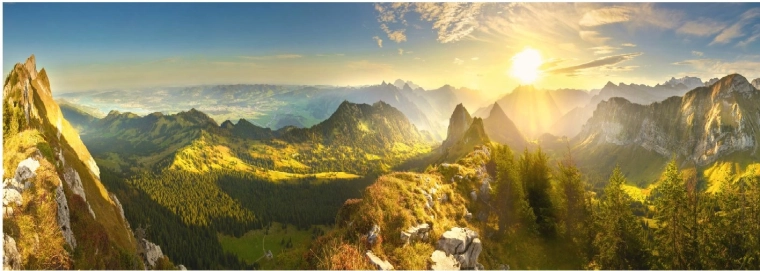 Dino panorámás puzzle Svájci ősz 6000 darab