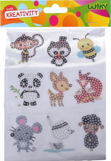 Kreatív készlet: gyémánt matricás állatkák