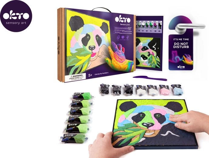 Okto panda festőkészlet vászonra 30x30 cm