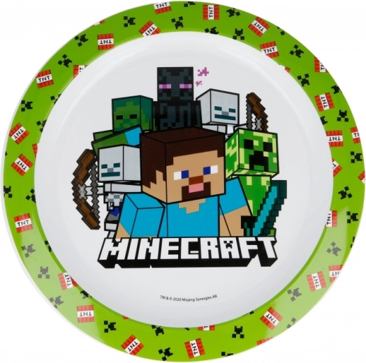 Minecraft gyermek mikrózható tányér - 1 db