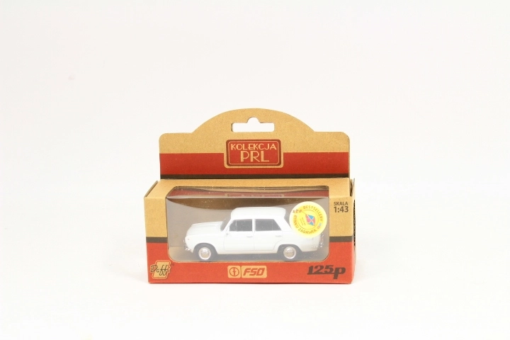 FSO Fiat 125p autómodell, fehér, 1:43