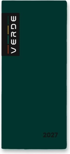 Verde 2027 heti határidőnapló zöld PVC tokban