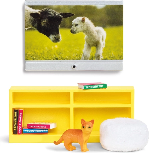 Lundby bútor szett TV-sarokhoz babaházba