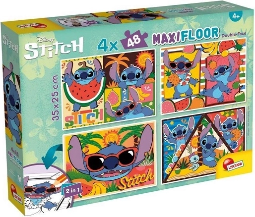 Lisciani Disney maxi padlópuzzle 4×48 Stitch
