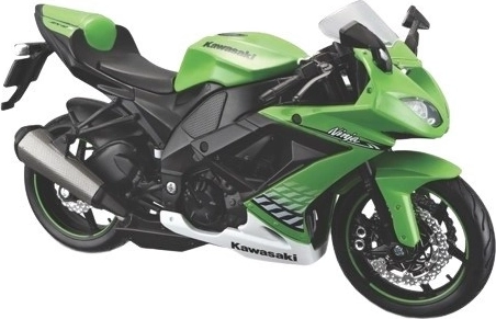 Maisto Kawasaki Ninja ZX-10R motorkerékpár modell állvánnyal 1:12