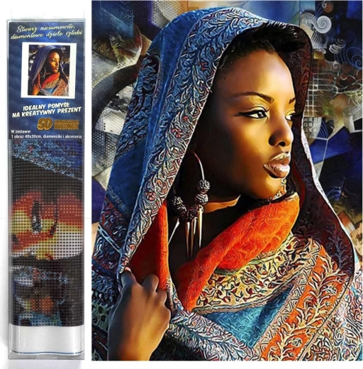 Gyémántfestés Gondolkodó Lány 30x40cm