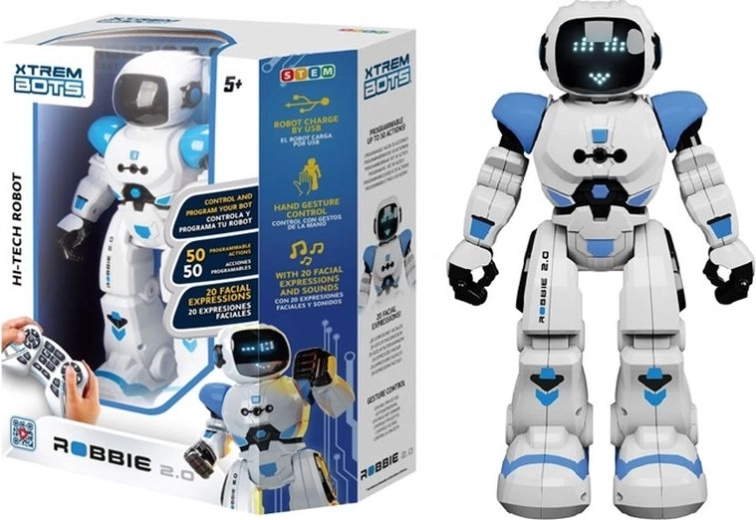 Xtrem Bots Robbie 2.0 – interaktív, programozható távirányítós robot