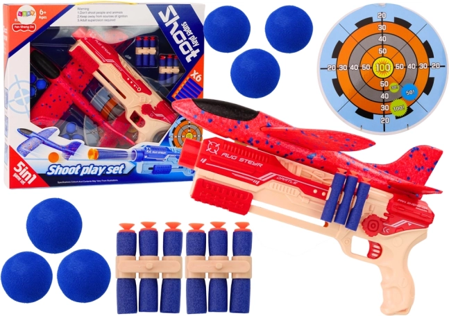 Habgolyó-lövő Aircraft Shield Set 5 az 1-ben